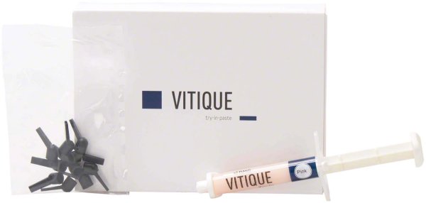 Vitique 3,9 g Try-In-Paste pink, 10 Veneer-Tips