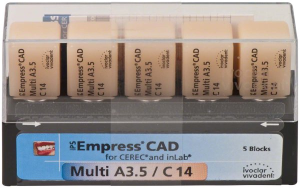 IPS Empress® CAD Multi for CEREC 5 Stück Gr. C14, A3,5