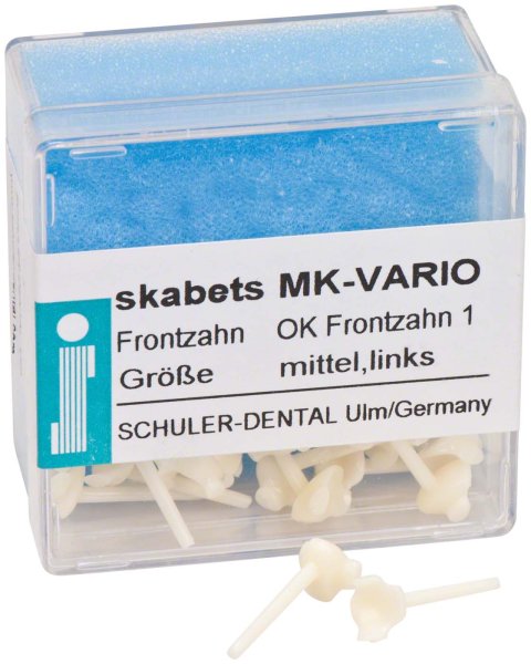 skabets MK-VARIO **Nachfüllpackung** 25 Stück Oberkiefer Frontzahn 1 mittel links