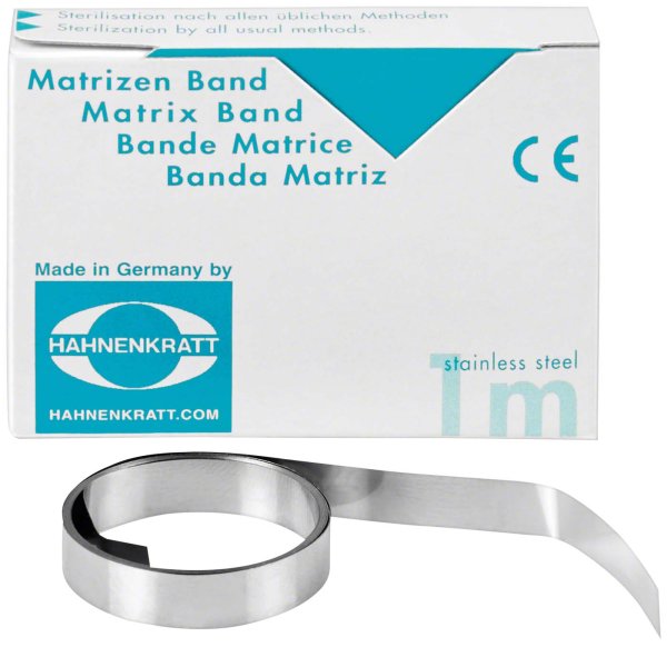 Matrizenband **Nachfüllpackung** 1 m Rolle Breite 6 mm, Stärke 0,05 mm