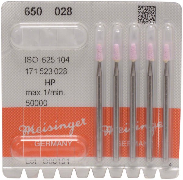 Keramische Schleifer 650 5 Stück rosa mittel, HP, Figur 171, 6 mm, ISO 028