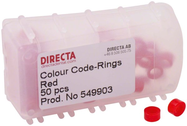 Colour Code Rings 50 Stück rot