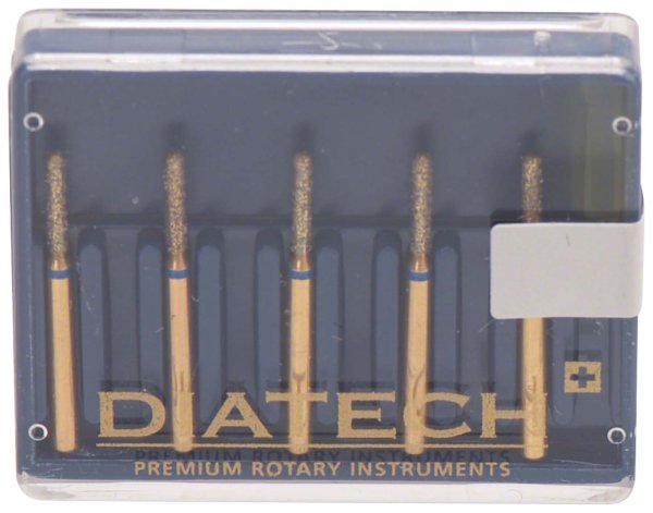 DIATECH Diamanten G880 5 Stück blau mittel (M), FG, Figur 140 Zylinder rund, 6 mm, ISO 014