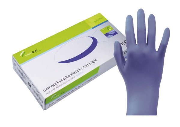 smart Nitrilhandschuhe light 100 Stück puderfrei, indigoblau, S