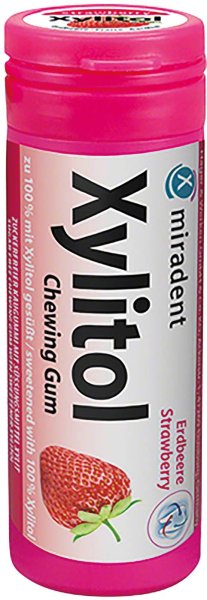 Xylitol Chewing Gum 30 Stück Erdbeere