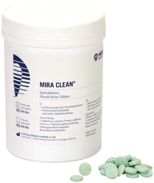 MIRA CLEAN® 1.000 Stück Mint grün