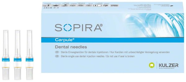 SOPIRA® Carpule® Kanülen 100 Stück für 30G, 12 mm, kurzer Anschliff, blau, Typ Injektion Intraligame