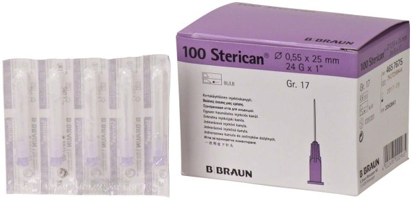 Sterican® Standardkanülen 100 Stück lila, G24 Ø 0,55 x 25 mm