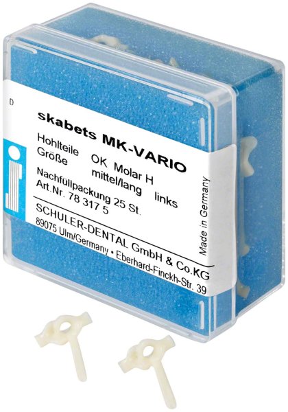 skabets MK-VARIO **Nachfüllpackung** 25 Stück Oberkiefer Molar H MIT LG links