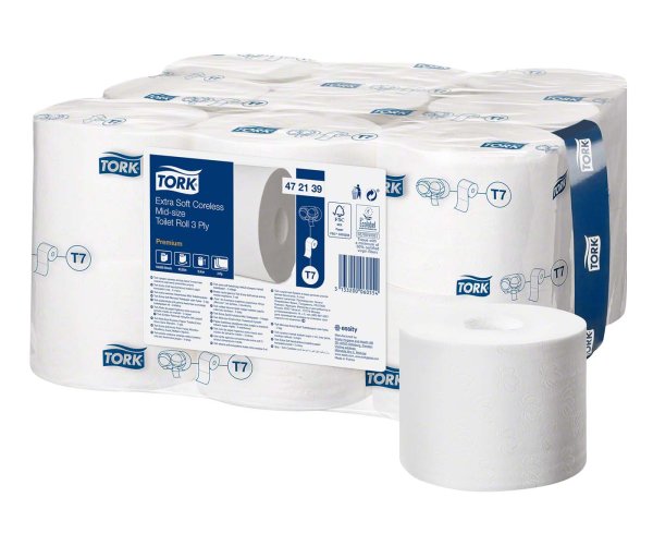 TORK® Midi Toilettenpapier 18 Stück extra weich, hülsenlos