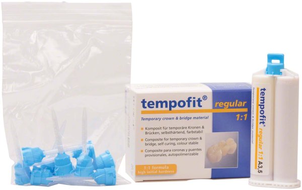tempofit® regular 1:1 50 ml Doppelkartusche A3,5, 10 Mischkanülen