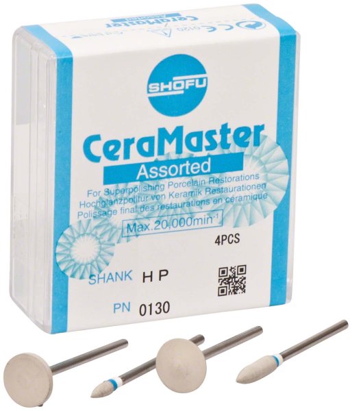 CeraMaster 4 Stück beige, HP blau/weiß, (Figur Walze, KN7, WH6, Minispitze)