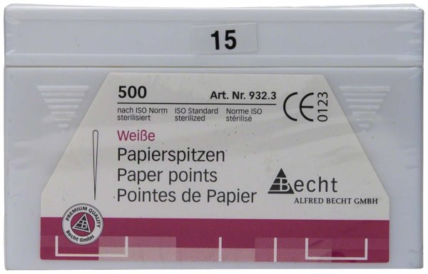 Papierspitzen weiß 500 Stück ISO 015