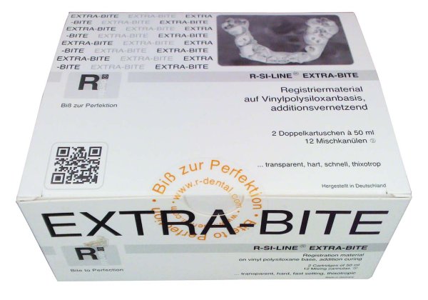 R-SI-LINE® EXTRA-BITE 2 x 50 ml Doppelkartusche durchscheinend,12 Mischkanülen SXN