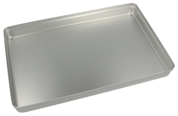 Norm-Tray Aluminium Deckel ungelocht silber, 18 x 28 cm