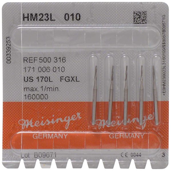 HM-Bohrer 23L 5 Stück FGXL, Figur 171, 6,3 mm, ISO 010