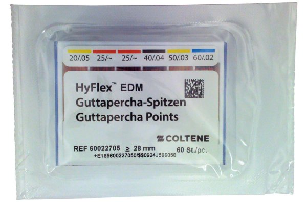HyFlex™ EDM Guttapercha-Spitzen 60 Stück OGSF, Taper.04, ISO 030