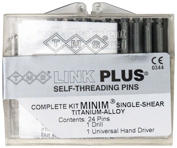 TMS® LINK 24 Titan-Einzelstifte, Bohrer K-92, Handschraubschlüssel, Minim silber EL821-24