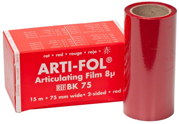 Arti-Fol® 8 µ 15 m zweiseitig, 75 mm breit, rot
