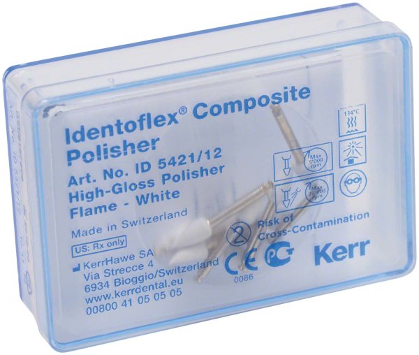 Identoflex™ Composite 12 Stück weiß, RA, Figur Flamme, 10,2 mm, Ø 5 mm