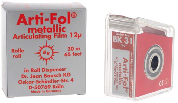 Arti-Fol® metallic 12 µ **Spender** 20 m rot, 22 mm, einseitig, BK 31