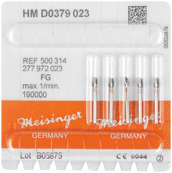 HM-Finierer D0379 5 Stück orange fein, FG, Figur 277 Eiform, 4,2 mm, ISO 023