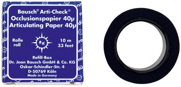 Occlusionspapier Arti-Check® 40 µ **Nachfüllpackung** 10 m blau, 22 mm, BK 1015