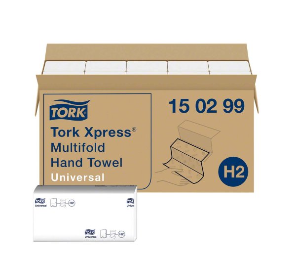 TORK® Xpress® Multifold (Interfold) Handtücher H2 System **Karton** 20 x 237 Stück 2-lagig, weiß