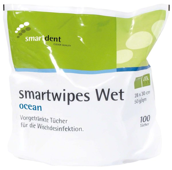 smartwipes Wet **Beutel** 100 Stück ocean, 28 x 30 cm