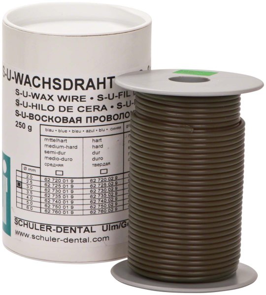 S-U-WACHSDRAHT 250 g grün, Ø 3 mm, hart