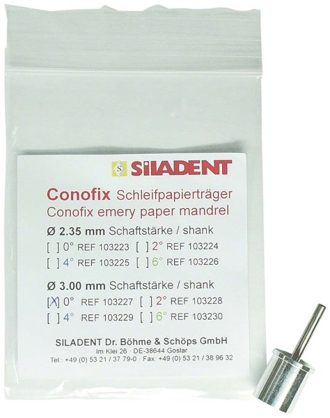 Conofix Schleifpapierträger 0°, Ø 3 mm