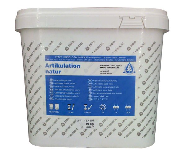 Artikulationsgips - natur **Eimer** 10 kg Artikulationsgips