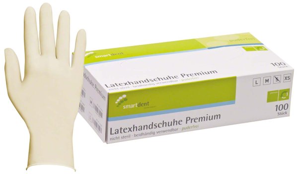 smart Latexhandschuhe Premium PF 100 Stück puderfrei, S