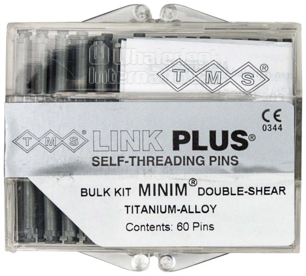 TMS® LINK **Bulkpackung** 60 Titan-Doppelstifte, Minim silber 2 in 1 EL842-60