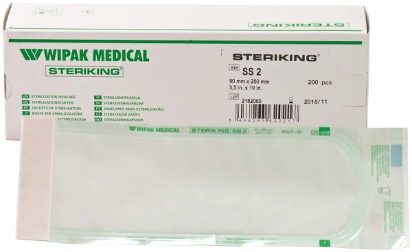Sterilisations-Selbstklebetüten 200 Stück 90 x 250 mm