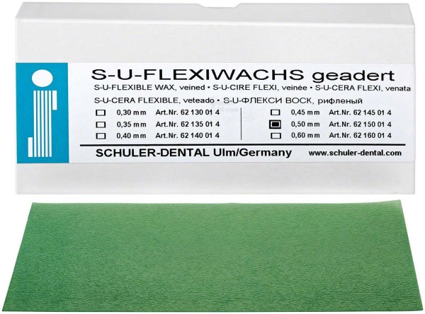 S-U-Flexiwachs 15 Stück geadert, Stärke 0,5 mm