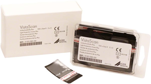 VistaScan Lichtschutzhüllen Plus 100 Stück schwarz, Size 0 (2 x 3 cm)