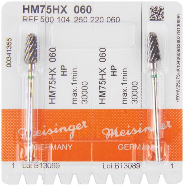 HM-Fräser HX 2 Stück kreuzverzahnt, grün grob, HP, Figur 260, 12 mm, ISO 060