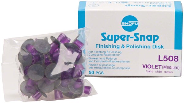 Super-Snap® **Nachfüllpackung** 50 Scheiben, violett, Körnung mittel, Beschichtung stirnseitig, stan