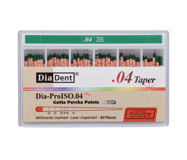 DiaDent® Dia-Pro Guttaperchaspitzen 60 Stück, Taper.04, ISO 035