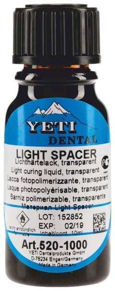 Light Spacer 10 ml Lichthärtelack transparent