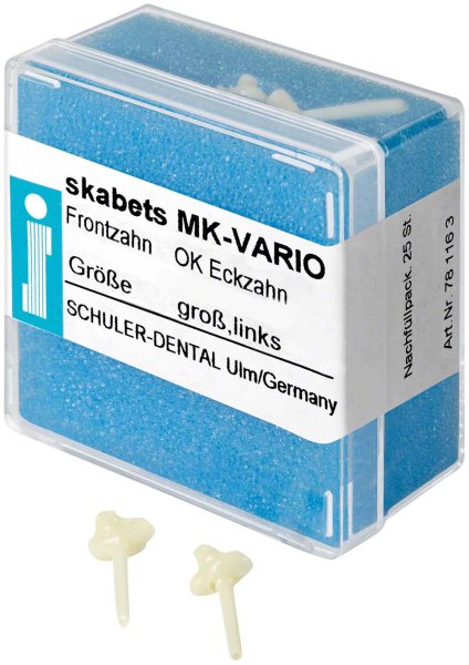 skabets MK-VARIO **Nachfüllpackung** 25 Stück Oberkiefer Eckzahn groß links