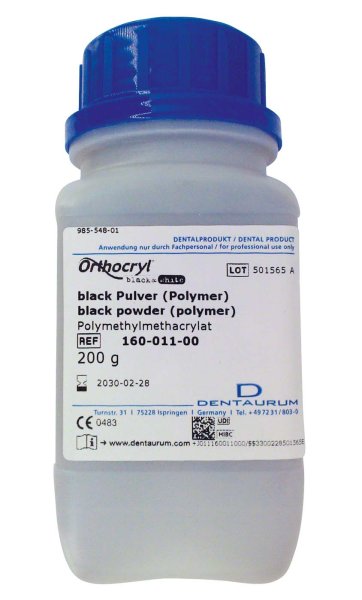 Orthocryl® Pulver 200 g schwarz