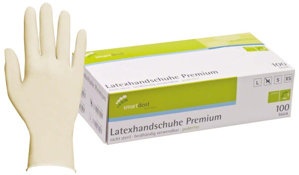 smart Latexhandschuhe Premium PF 100 Stück puderfrei, M