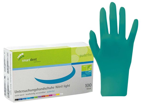 smart Nitrilhandschuhe light 100 Stück puderfrei, petrol, S