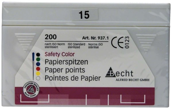Papierspitzen Safety Color 200 Stück ISO 015