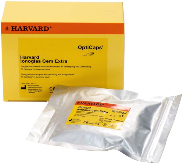 Harvard lonoglas Cem Extra **Kapsel Set** 50 x 0,4 g OptiCap universal