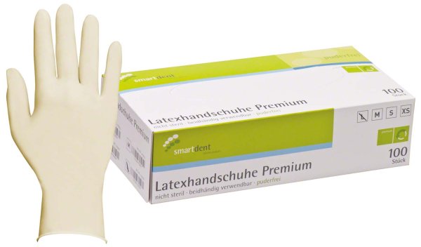 smart Latexhandschuhe Premium PF 100 Stück puderfrei, L
