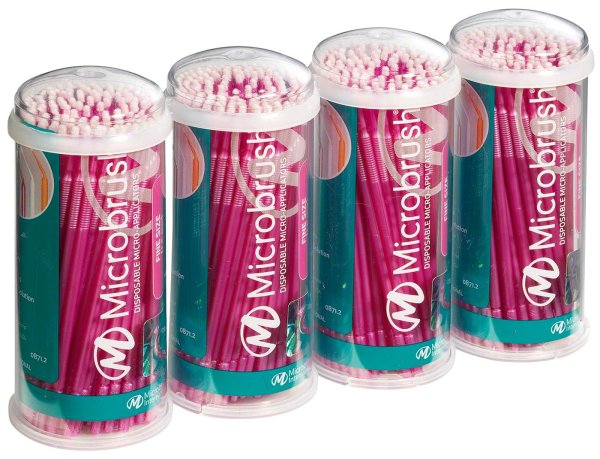 Microbrush® Applikatoren Tube Serie 400 Stück pink, fein