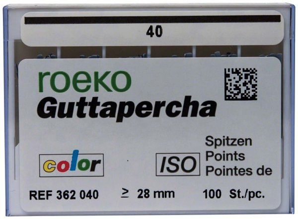 Guttapercha ISO color 100 Stück ISO 040